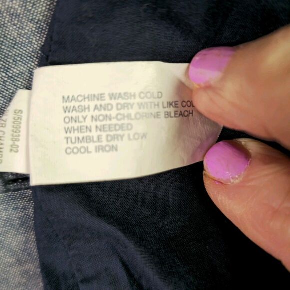 Gap Blue Chambray Preppy Blazer 12 Classic Notch Lapel Single Breasted Lined - Picture 10 of 16